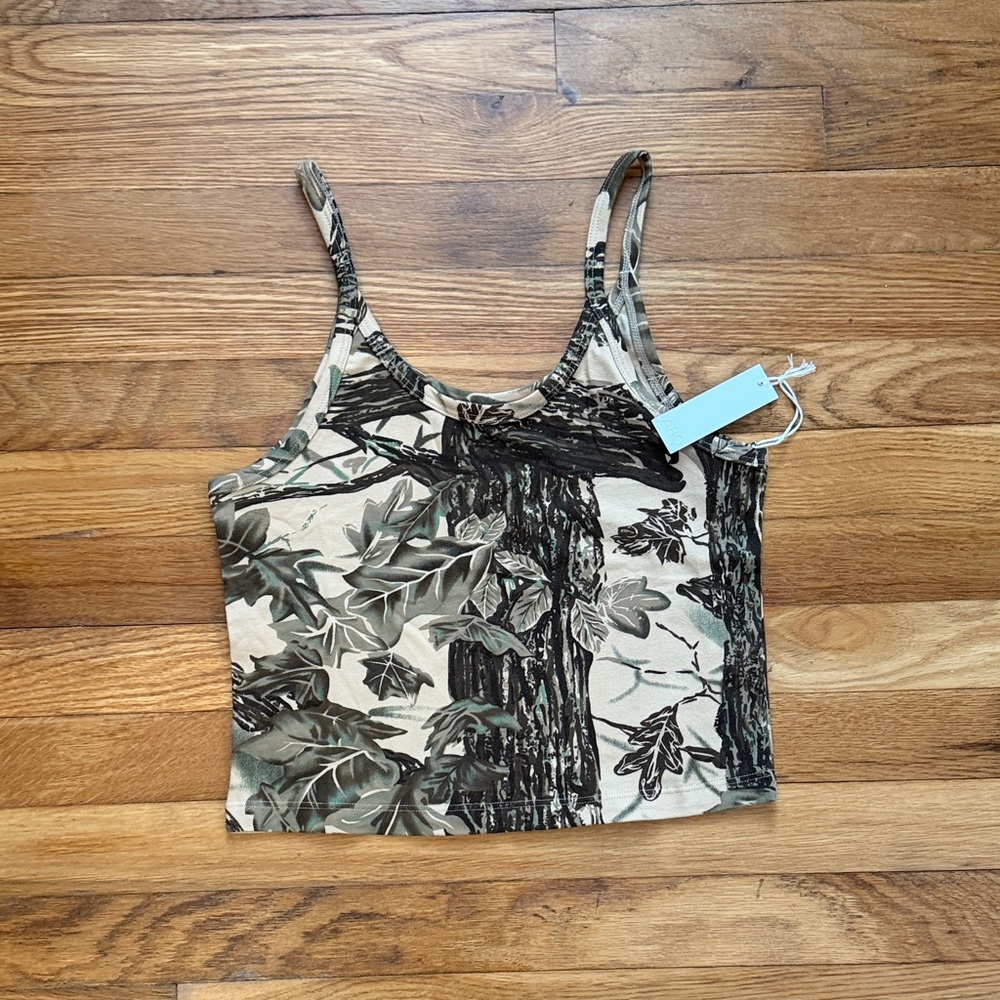ARQ crop tank with camo print
